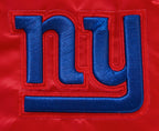 NFL NEW YORK GIANTS BLOUSON EN SATIN À GRAND LOGO POUR HOMME (ROUGE)