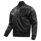 NFL NEW YORK GIANTS TRIPLE BLACK MEN'S SATIN JACKET (TRIPLE BLACK MEN'S)