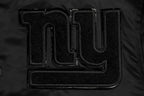 NFL NEW YORK GIANTS TRIPLE BLACK MEN'S SATIN JACKET (TRIPLE BLACK MEN'S)