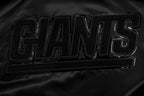 NFL NEW YORK GIANTS TRIPLE BLACK MEN'S SATIN JACKET (TRIPLE BLACK MEN'S)