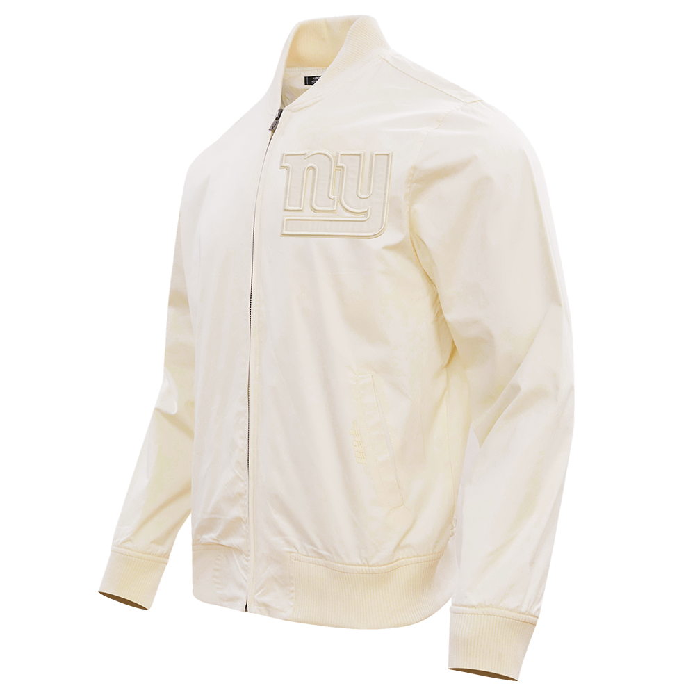 NFL NEW YORK GIANTS NEUTRAL MEN'S TWILL JACKET (EGGSHELL)