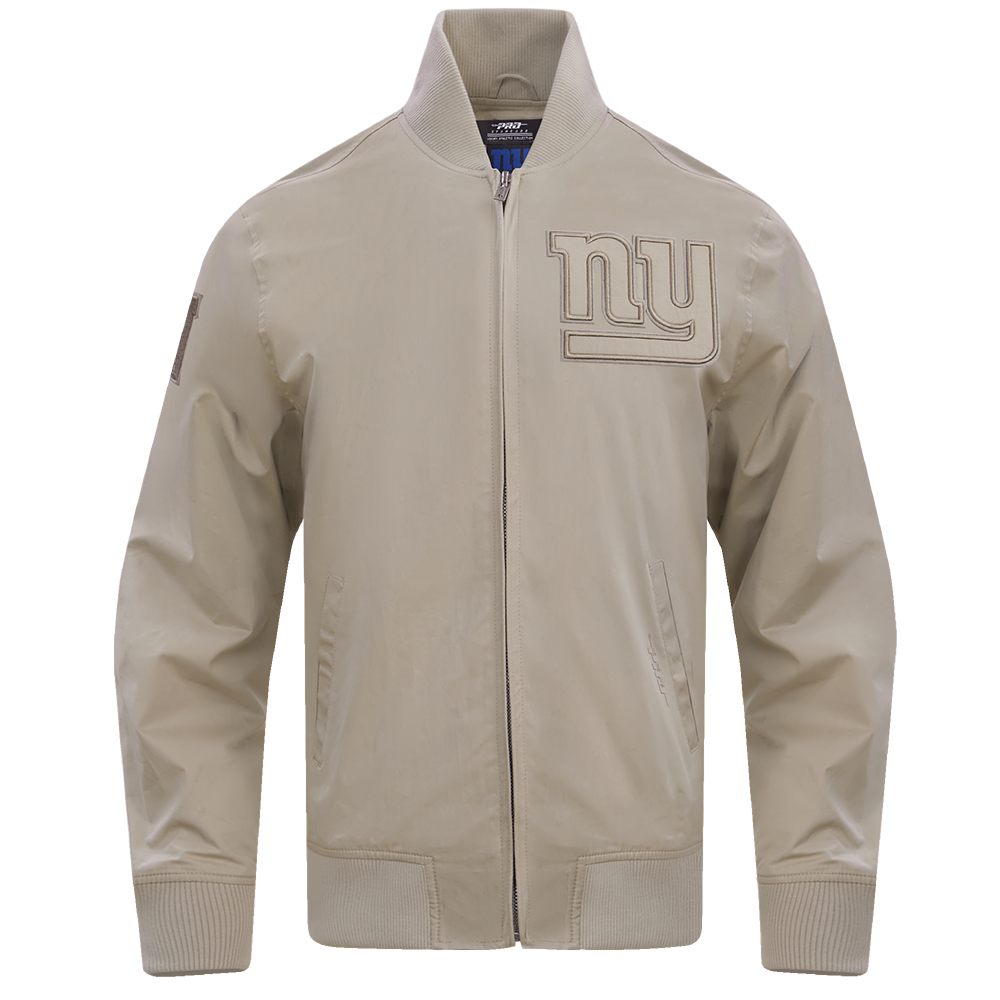 NFL NEW YORK GIANTS NEUTRAL MEN'S  TWILL JACKET (TAUPE)