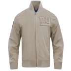 NFL NEW YORK GIANTS NEUTRAL MEN'S  TWILL JACKET (TAUPE)