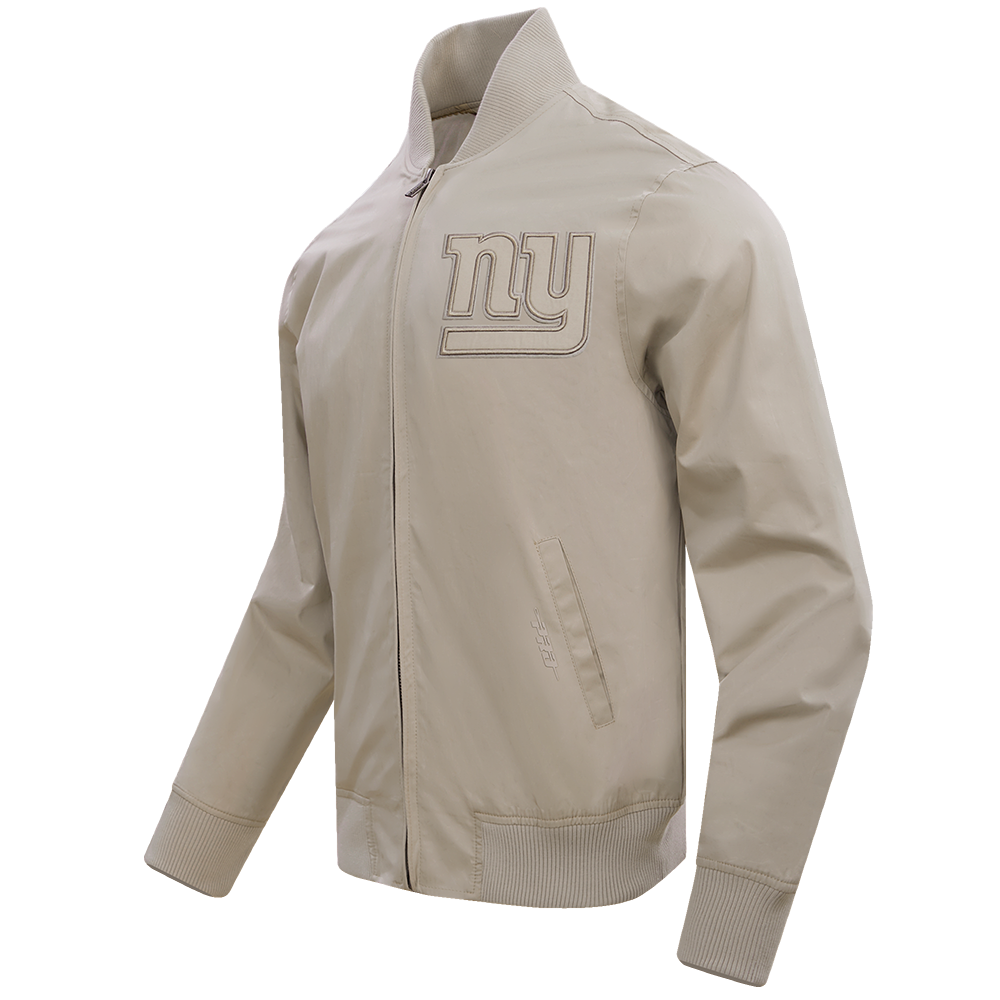 NFL NEW YORK GIANTS NEUTRAL MEN'S  TWILL JACKET (TAUPE)