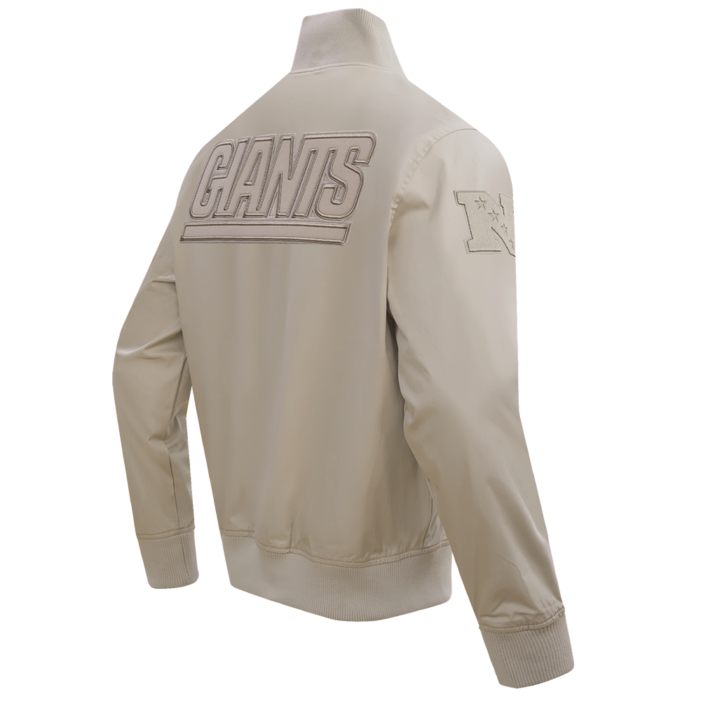 NFL NEW YORK GIANTS NEUTRAL MEN'S  TWILL JACKET (TAUPE)