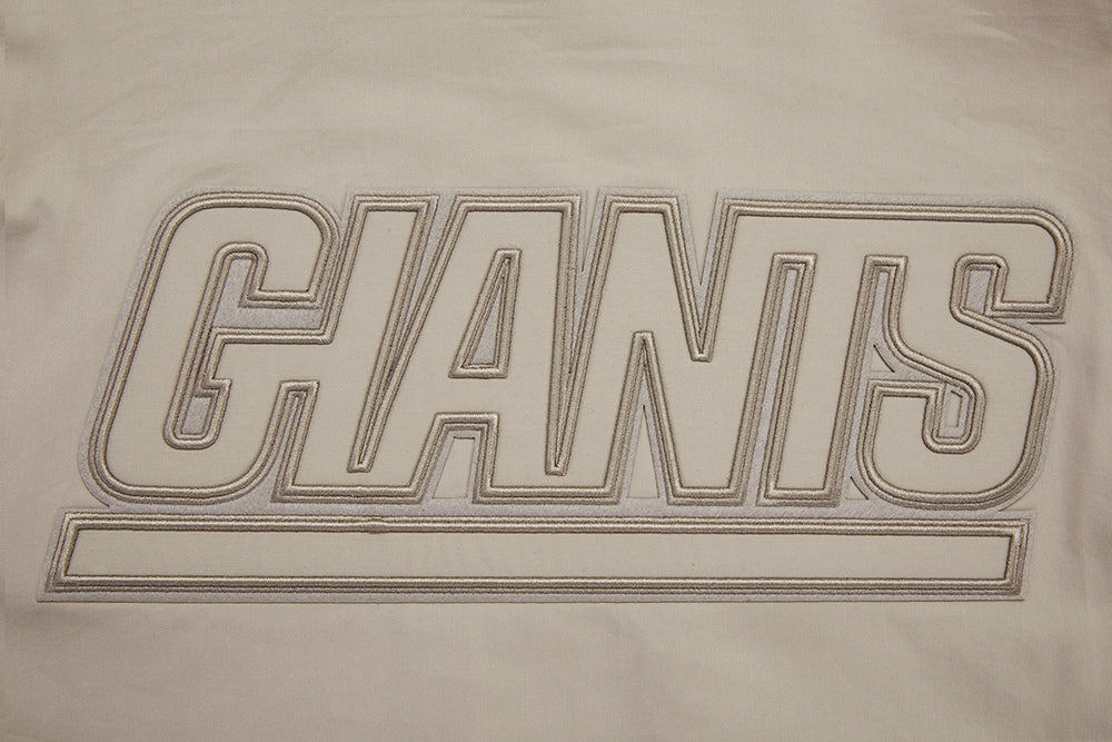 NFL NEW YORK GIANTS NEUTRAL MEN'S  TWILL JACKET (TAUPE)