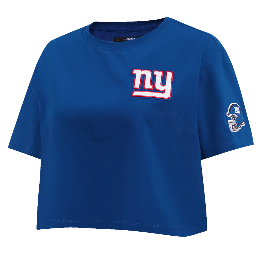 NFL NEW YORK GIANTS CLASSIC WOMEN'S SINGLE JERSEY BOXY TEE (DODGER BLUE)