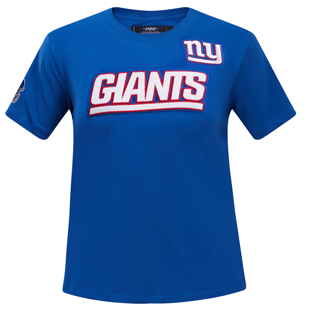 NFL NEW YORK GIANTS CLASSIC SHORT SLEEVE WOMEN'S SLIM FIT TEE (DODGER BLUE)