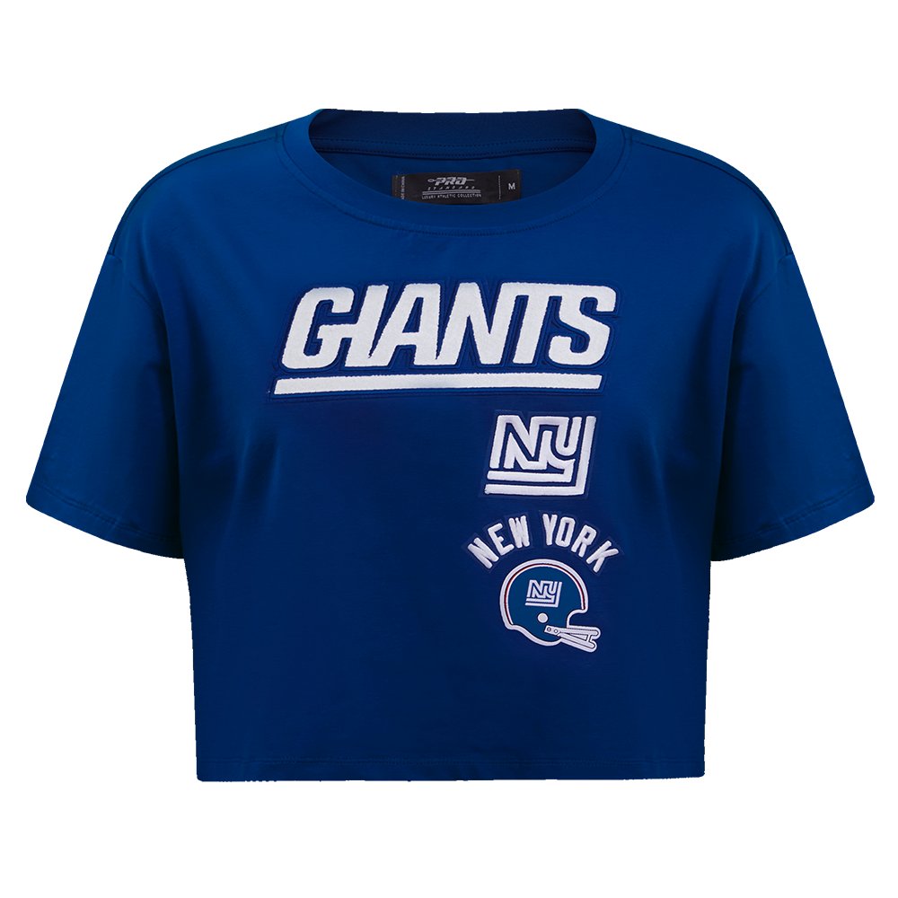 NFL NEW YORK GIANTS RETRO CLASSIC T-SHIRT À COUPE CARRÉE POUR FEMME (BLEU DODGER)