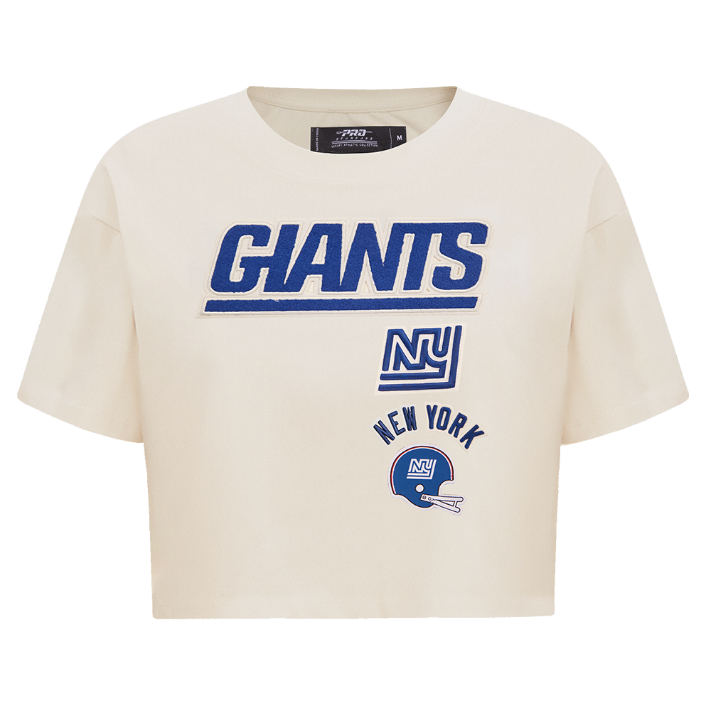 NFL NEW YORK GIANTS RETRO CLASSIC WOMEN'S BOXY TEE (EGGSHELL)