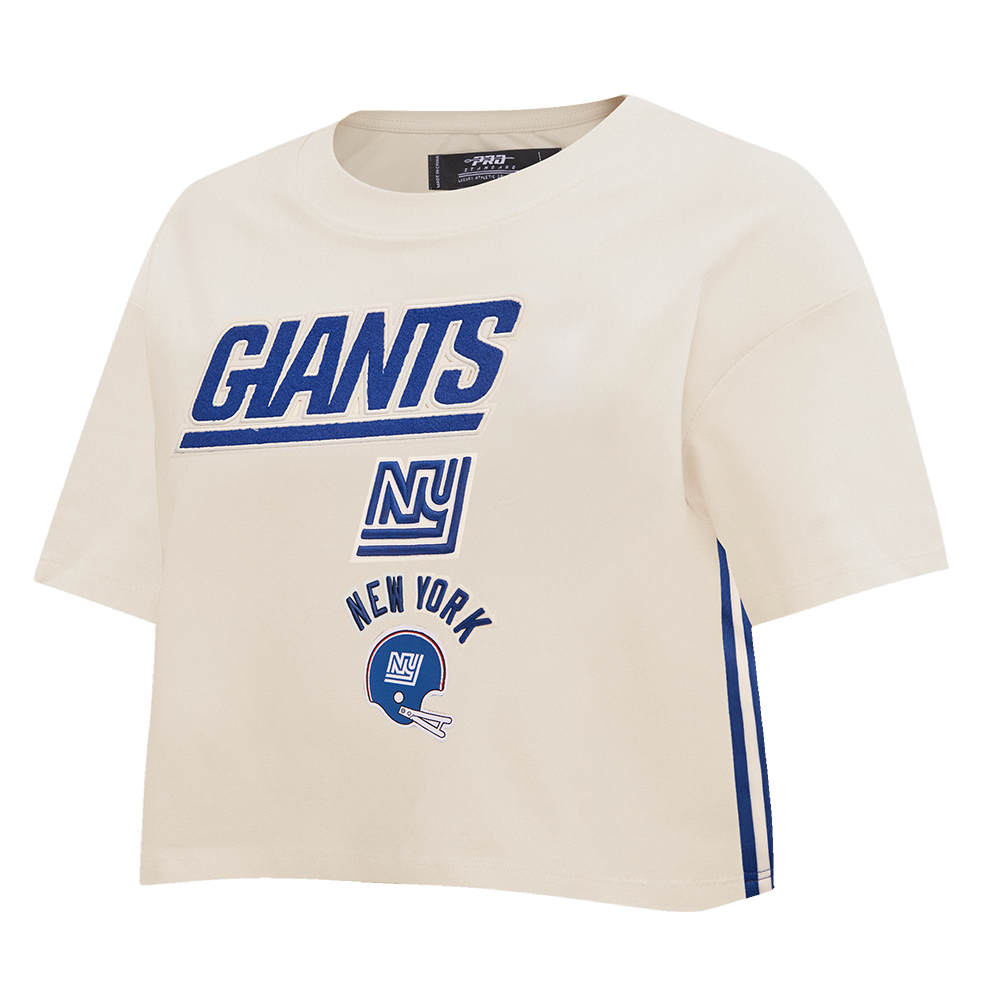 NFL NEW YORK GIANTS RETRO CLASSIC WOMEN'S BOXY TEE (EGGSHELL)
