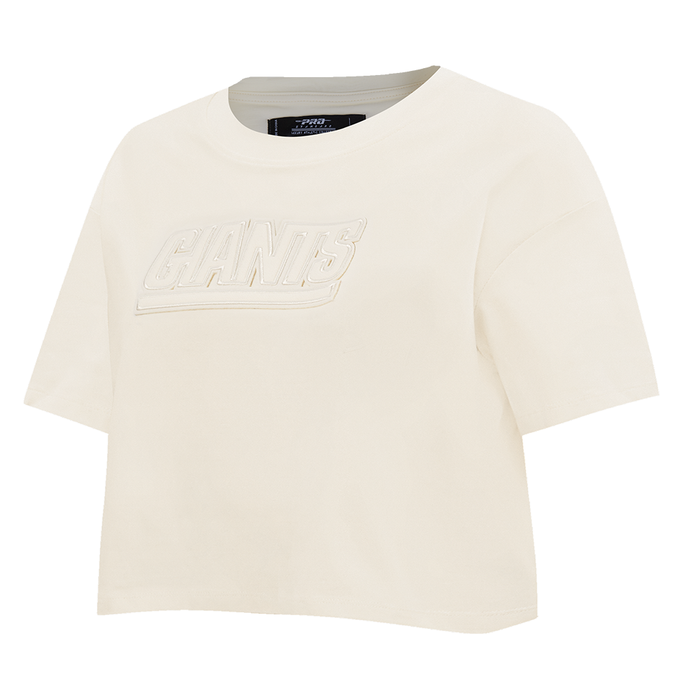 NFL NEW YORK GIANTS NEUTRAL WOMEN'S BOXY TEE (EGGSHELL)