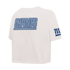 NFL NEW YORK GIANTS VARSITY BLUES WOMEN'S  SJ BOXY TEE (LINEN)