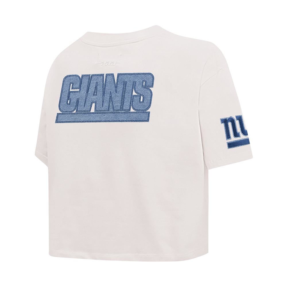 NFL NEW YORK GIANTS VARSITY BLUES WOMEN'S  SJ BOXY TEE (LINEN)