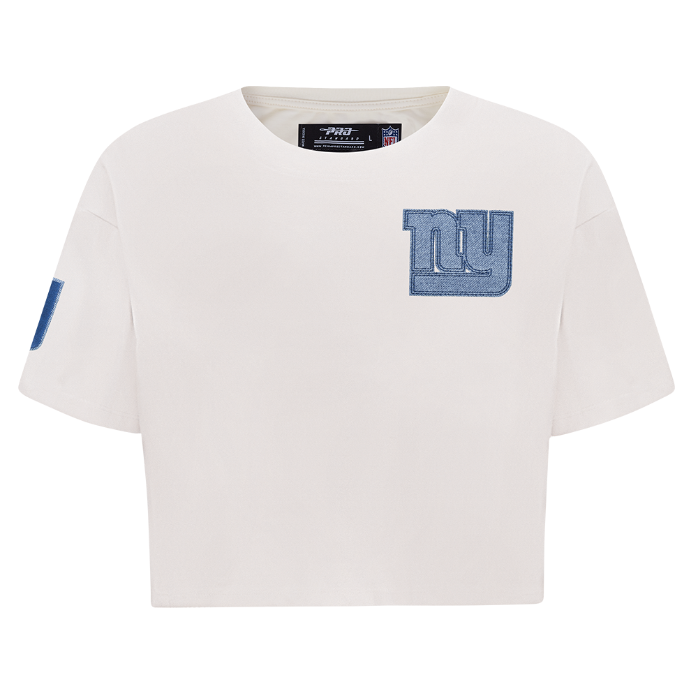 NFL NEW YORK GIANTS VARSITY BLUES WOMEN'S  SJ BOXY TEE (LINEN)