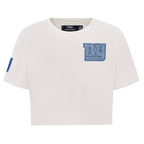 NFL NEW YORK GIANTS VARSITY BLUES WOMEN'S  SJ BOXY TEE (LINEN)