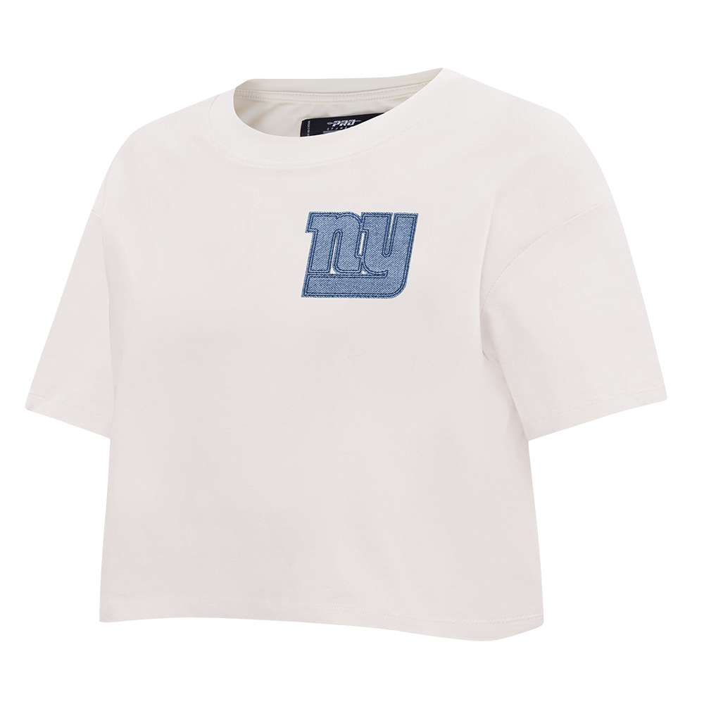 NFL NEW YORK GIANTS VARSITY BLUES WOMEN'S  SJ BOXY TEE (LINEN)