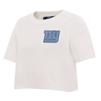 NFL NEW YORK GIANTS VARSITY BLUES WOMEN'S  SJ BOXY TEE (LINEN)