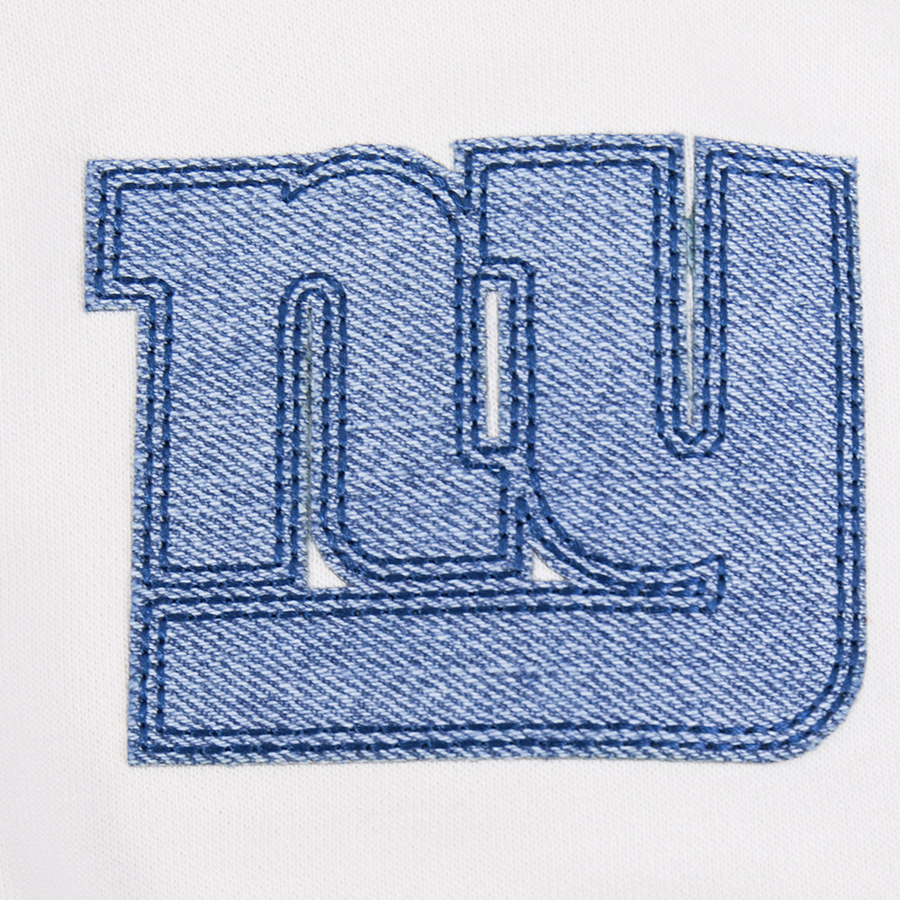 NFL NEW YORK GIANTS VARSITY BLUES WOMEN'S FLC CREWNECK (LINEN)