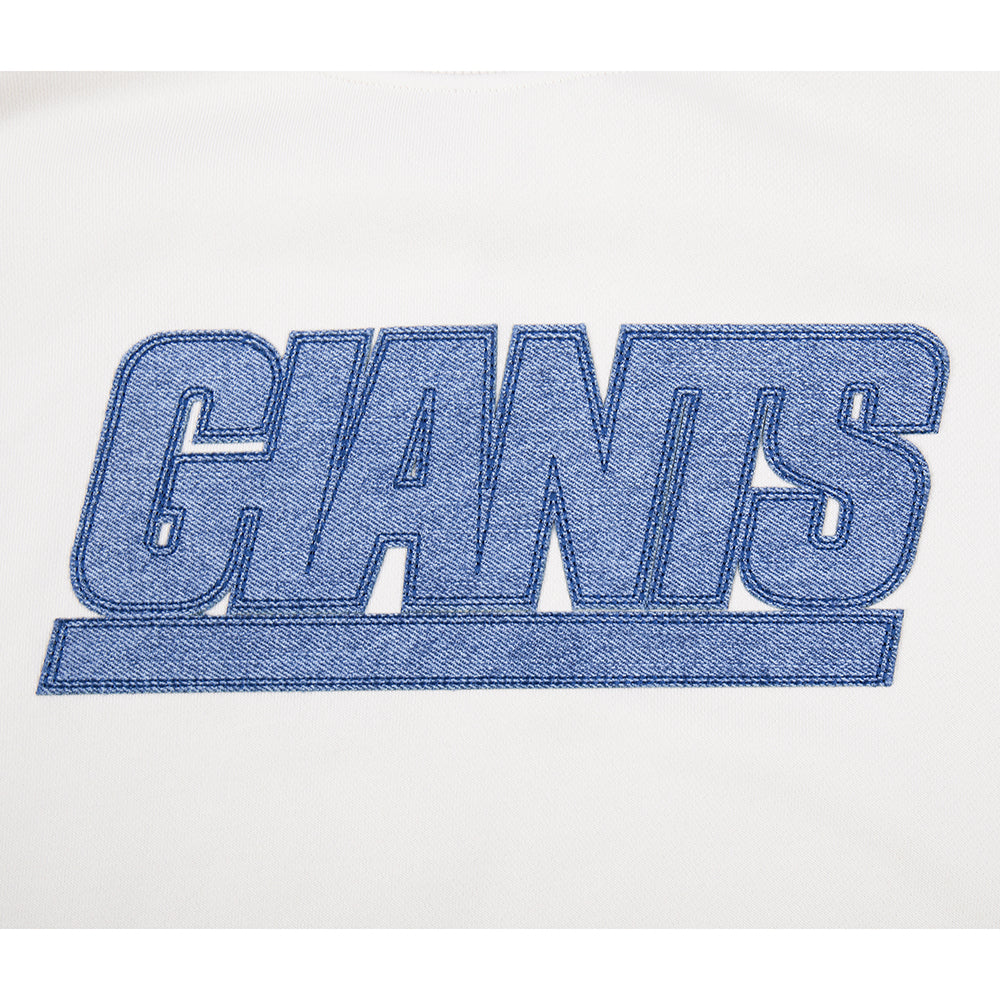 NFL NEW YORK GIANTS VARSITY BLUES WOMEN'S FLC CREWNECK (LINEN)