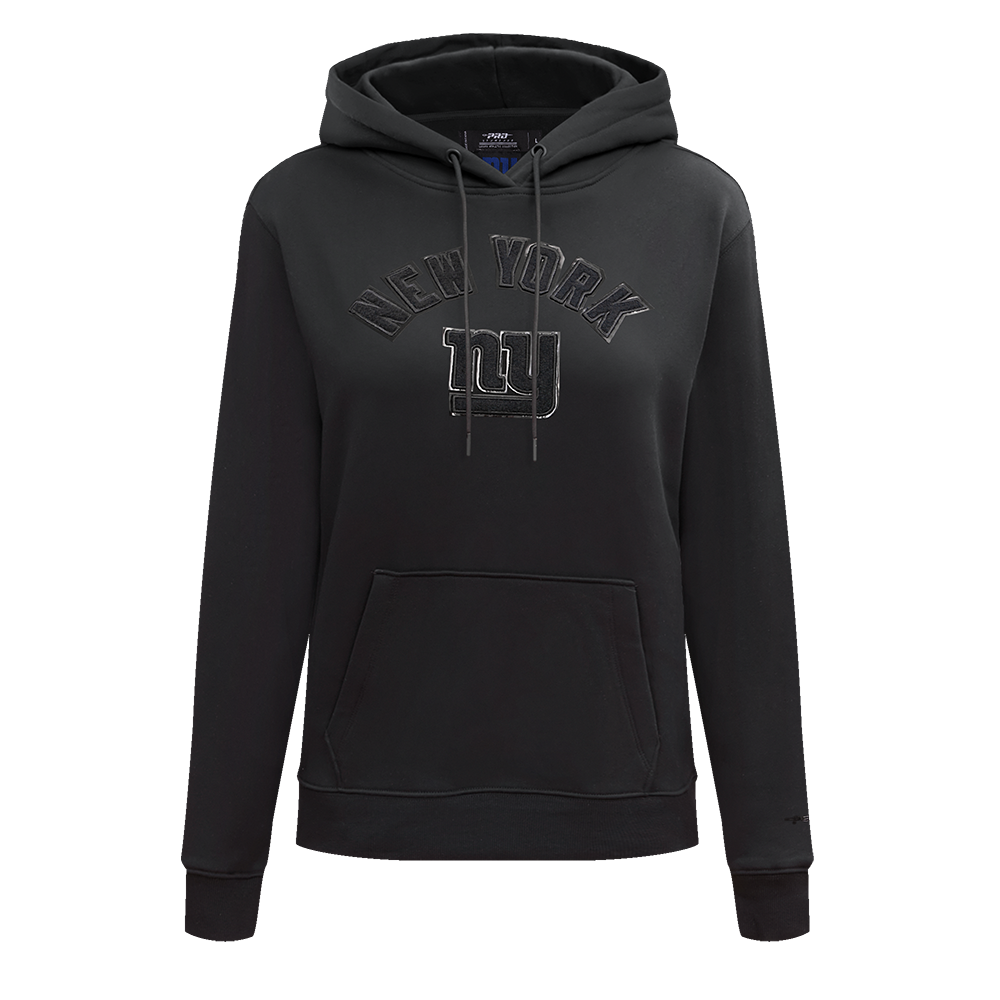NFL NEW YORK GIANTS TRIPLE BLACK CHANDAIL À CAPUCHON EN MOLLETON POUR FEMME (TRIPLE NOIR FEMME)