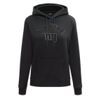 NFL NEW YORK GIANTS TRIPLE BLACK CHANDAIL À CAPUCHON EN MOLLETON POUR FEMME (TRIPLE NOIR FEMME)