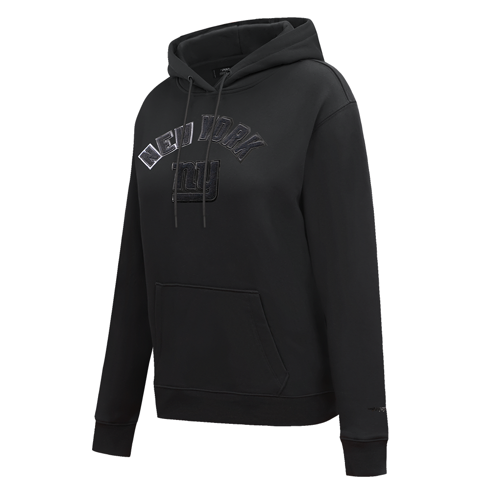 NFL NEW YORK GIANTS TRIPLE BLACK CHANDAIL À CAPUCHON EN MOLLETON POUR FEMME (TRIPLE NOIR FEMME)