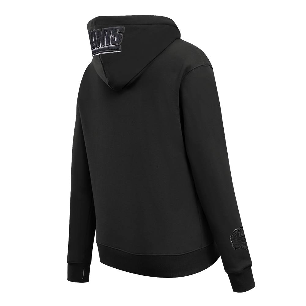 NFL NEW YORK GIANTS TRIPLE BLACK CHANDAIL À CAPUCHON EN MOLLETON POUR FEMME (TRIPLE NOIR FEMME)