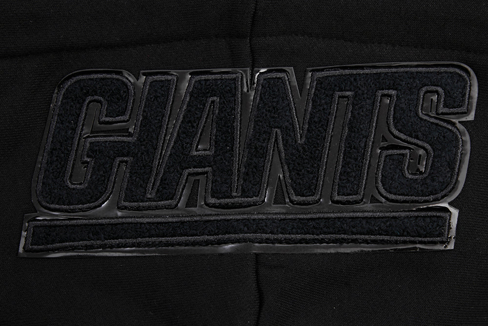 NFL NEW YORK GIANTS TRIPLE BLACK CHANDAIL À CAPUCHON EN MOLLETON POUR FEMME (TRIPLE NOIR FEMME)