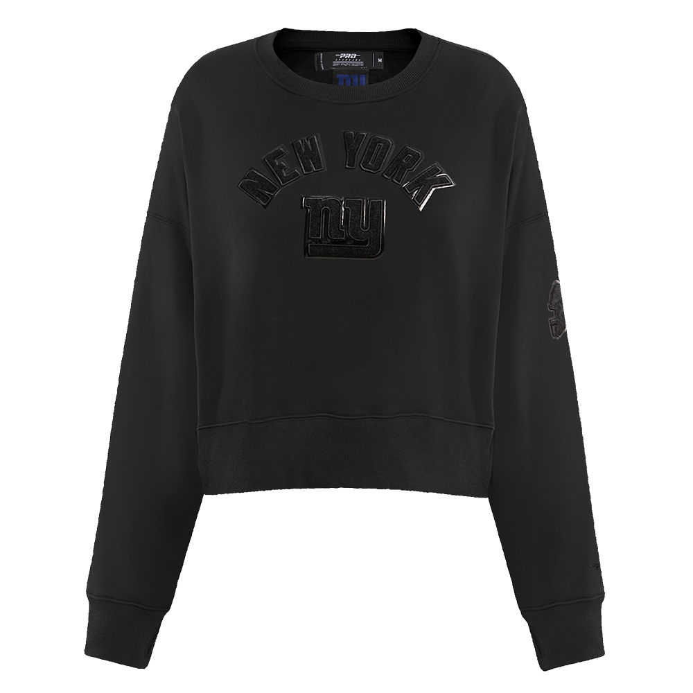 NFL NEW YORK GIANTS TRIPLE BLACK WOMEN'S FLC CREWNECK (TRIPLE BLACK WOMEN'S)