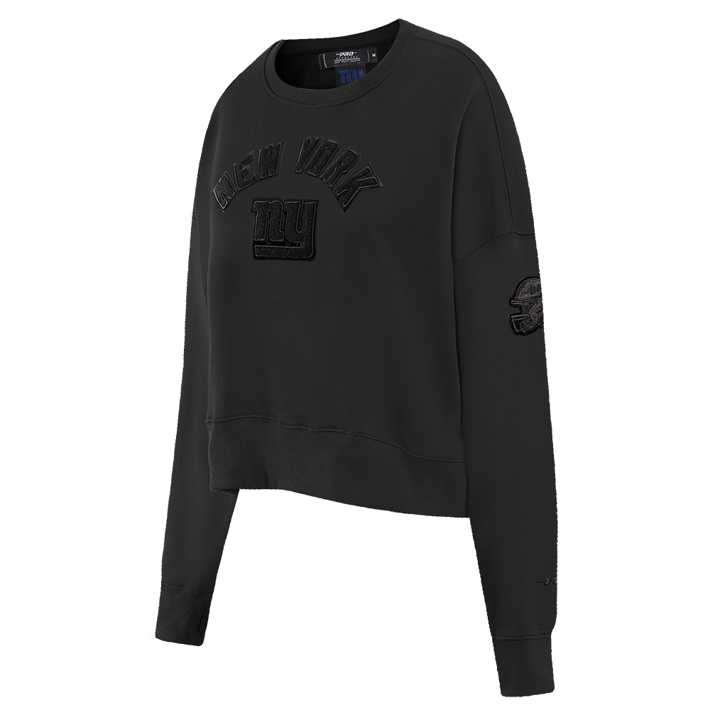 NFL NEW YORK GIANTS TRIPLE BLACK WOMEN'S FLC CREWNECK (TRIPLE BLACK WOMEN'S)