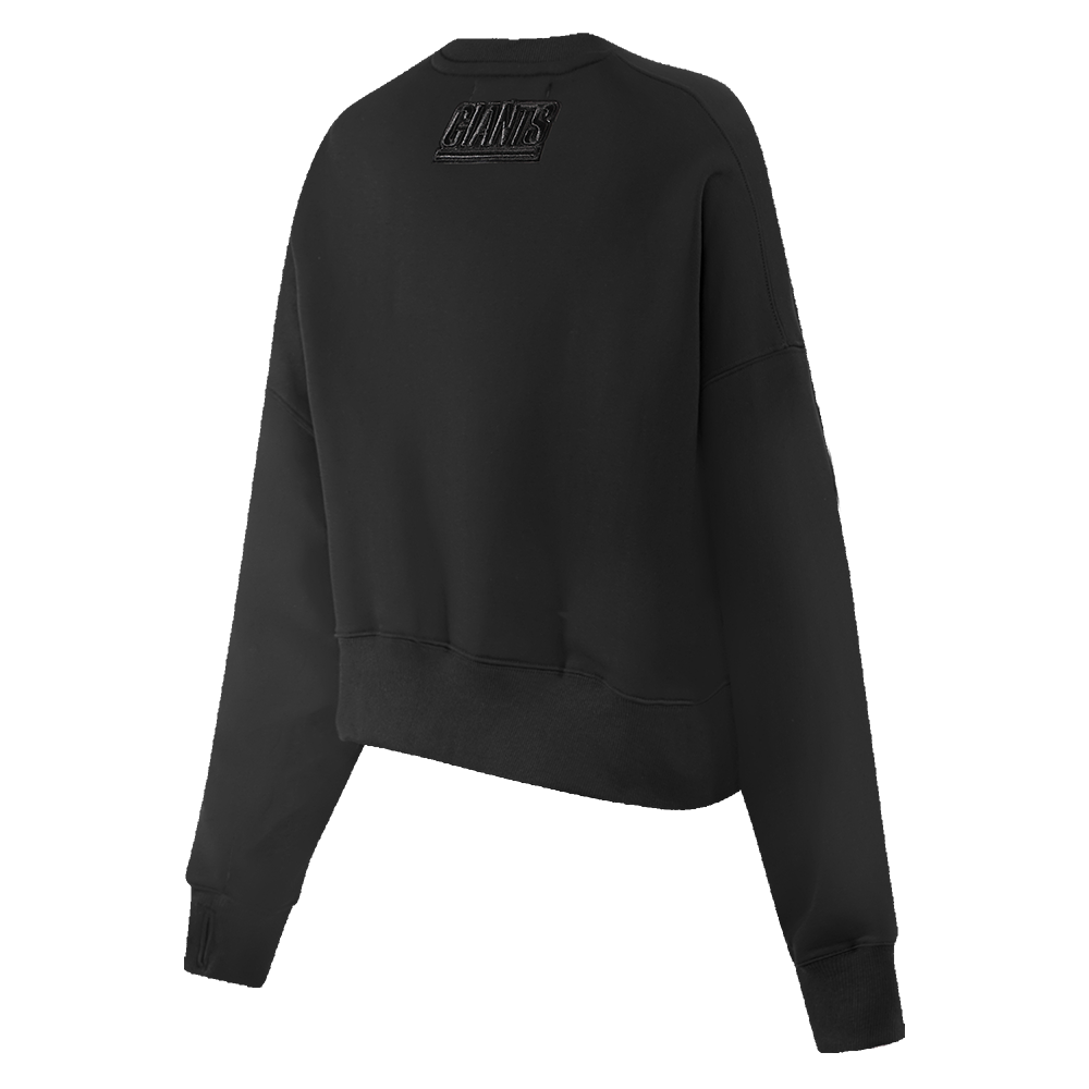 NFL NEW YORK GIANTS TRIPLE BLACK WOMEN'S FLC CREWNECK (TRIPLE BLACK WOMEN'S)