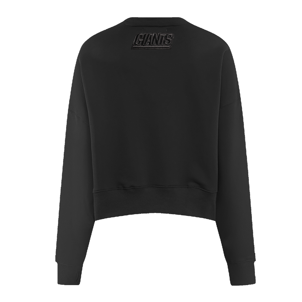 NFL NEW YORK GIANTS TRIPLE BLACK WOMEN'S FLC CREWNECK (TRIPLE BLACK WOMEN'S)