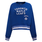 NHL TORONTO MAPLE LEAFS RETRO CLASSIC CHANDAIL À COL ROND CÔTELÉ POUR FEMME (BLEU DODGER)