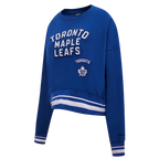 NHL TORONTO MAPLE LEAFS RETRO CLASSIC CHANDAIL À COL ROND CÔTELÉ POUR FEMME (BLEU DODGER)