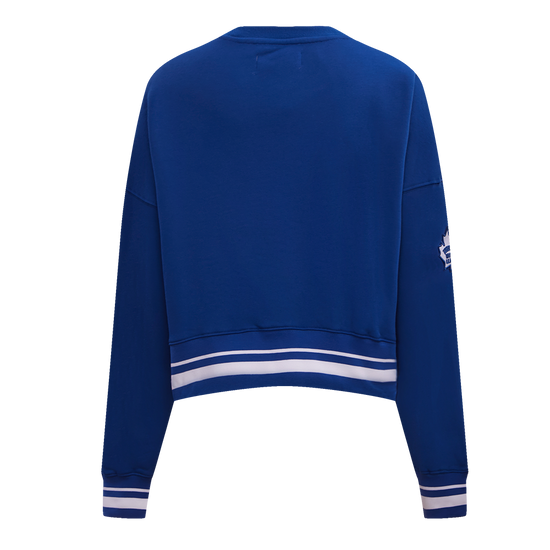 NHL TORONTO MAPLE LEAFS RETRO CLASSIC CHANDAIL À COL ROND CÔTELÉ POUR FEMME (BLEU DODGER)