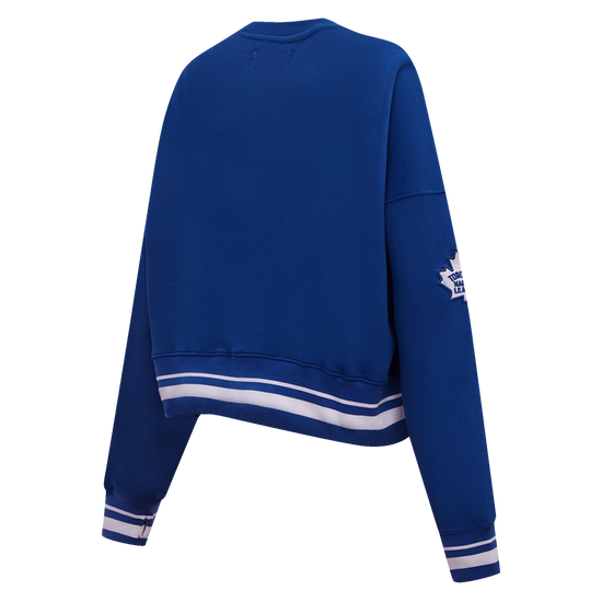 NHL TORONTO MAPLE LEAFS RETRO CLASSIC CHANDAIL À COL ROND CÔTELÉ POUR FEMME (BLEU DODGER)