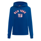 NFL NEW YORK GIANTS STANDARD FIT WOMEN'S FLEECE HOODIE (DODGER BLUE)