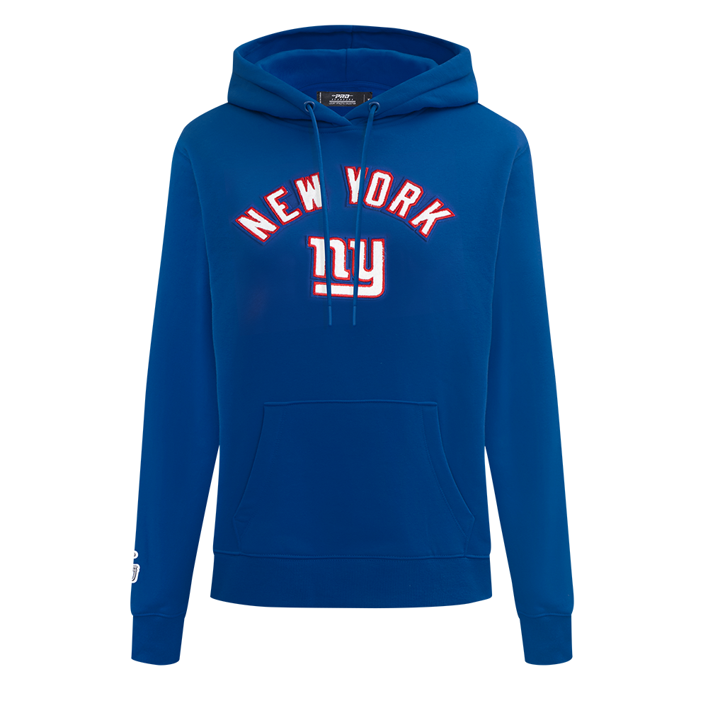NFL NEW YORK GIANTS STANDARD FIT WOMEN'S FLEECE HOODIE (DODGER BLUE)