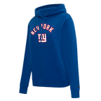 NFL NEW YORK GIANTS STANDARD FIT WOMEN'S FLEECE HOODIE (DODGER BLUE)