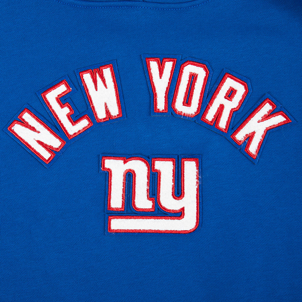 NFL NEW YORK GIANTS STANDARD FIT WOMEN'S FLEECE HOODIE (DODGER BLUE)