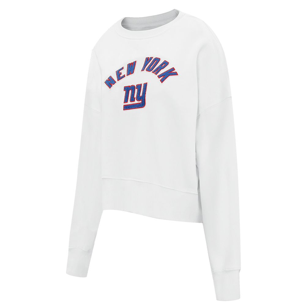 NFL NEW YORK GIANTS CLASSIC WOMEN'S CREWNECK (WHITE)