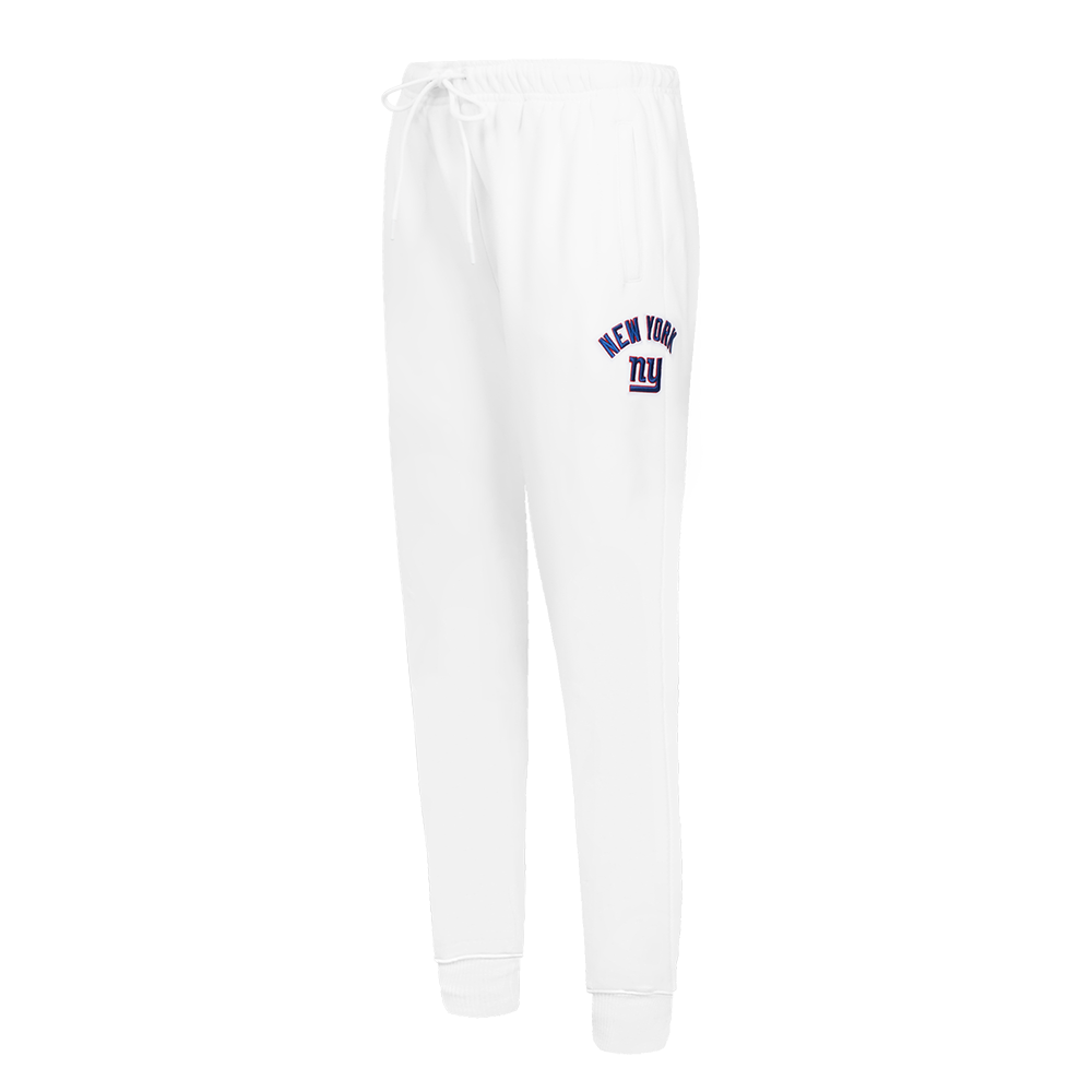 NFL NEW YORK GIANTS PANTALON OUATÉ EN MOLLETON À TAILLE HAUTE POUR FEMME (BLANC)