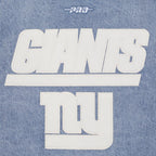 NFL NEW YORK GIANTS VARSITY BLUES BLOUSON COLLÉGIAL EN DENIM POUR FEMME (DENIM/LIN)