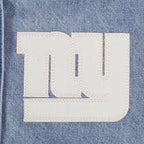 NFL NEW YORK GIANTS VARSITY BLUES BLOUSON COLLÉGIAL EN DENIM POUR FEMME (DENIM/LIN)