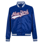 NFL NEW YORK GIANTS SCRIPT TAIL BLOUSON EN SATIN POUR FEMME (BLEU DODGER)