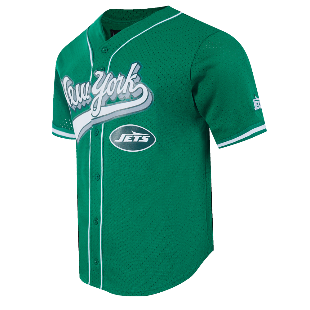 NFL NEW YORK JETS SCRIPT TAIL CHEMISE BOUTONNÉE EN FILET POUR HOMME (VERT KELLY)