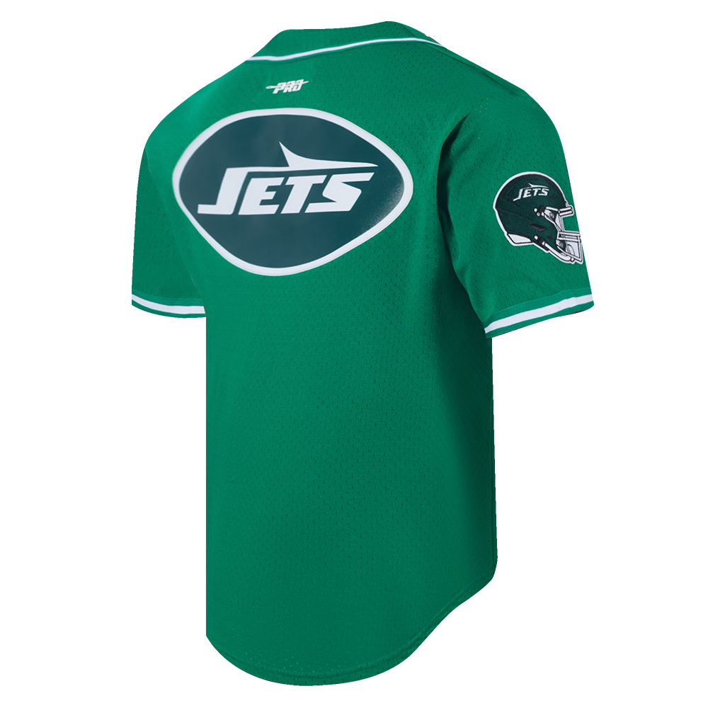 NFL NEW YORK JETS SCRIPT TAIL CHEMISE BOUTONNÉE EN FILET POUR HOMME (VERT KELLY)