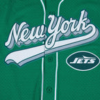 NFL NEW YORK JETS SCRIPT TAIL CHEMISE BOUTONNÉE EN FILET POUR HOMME (VERT KELLY)