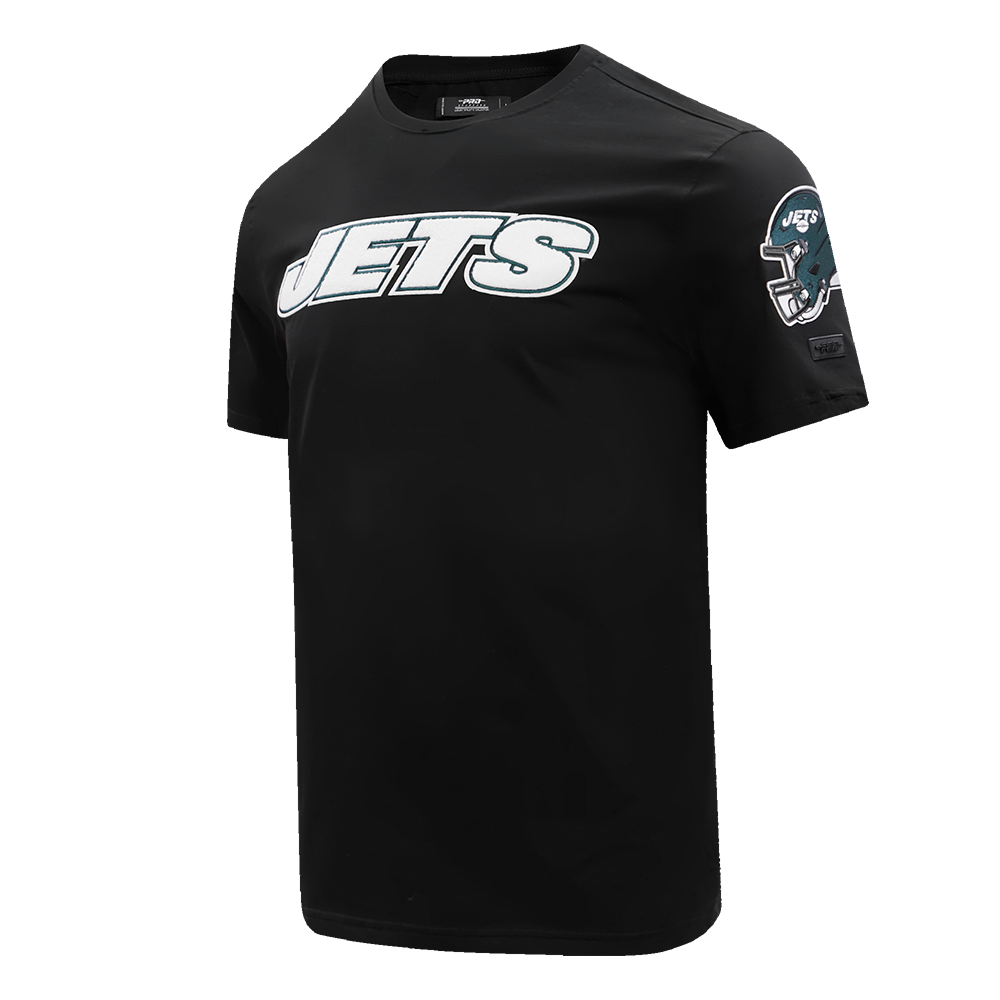 NFL NEW YORK JETS CLASSIC CHENILLE SINGLE JERSEY TEE (BLACK)